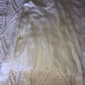 Free People Cream Blouse